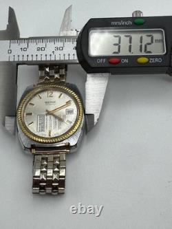 Vintage RARE Bertmar Calendar Automatic Swiss Two Tone Watch WORKS