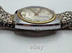 Vintage RARE Bertmar Calendar Automatic Swiss Two Tone Watch WORKS