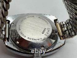 Vintage RARE Bertmar Calendar Automatic Swiss Two Tone Watch WORKS