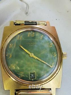 Vintage RARE ITRACO 17J INCABLOC ULTRUTHIN 10K G. F. TOP CAPS swiss wristwatch