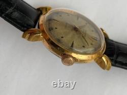 Vintage RARE MEN WATCH BERGAL ANCRE SWISS 17 JEWELS GOLD PLATED AU CAL FEMGA 520