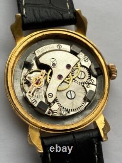 Vintage RARE MEN WATCH BERGAL ANCRE SWISS 17 JEWELS GOLD PLATED AU CAL FEMGA 520
