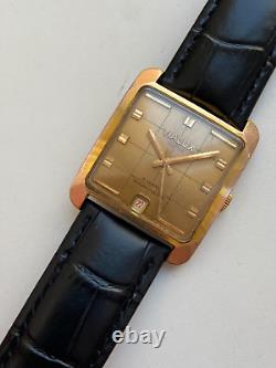 Vintage RARE MEN WATCH VIALUX SUPER 17 JEWELS SWISS AU G 10 CAL FHF ST 96-4