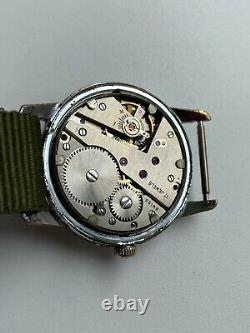 Vintage RARE Men NISUS 17 jewels Wrist Watch MILITARY SWISS AS 1130 INCABLOCK RR