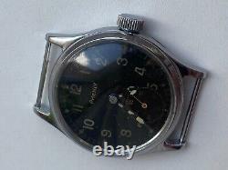 Vintage RARE Men PHENIX 15 jewels Wrist Watch RRR MILITARY SWISS AS 1130 BLACK D