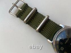 Vintage RARE Men PHENIX 15 jewels Wrist Watch RRR MILITARY SWISS AS 1130 BLACK D