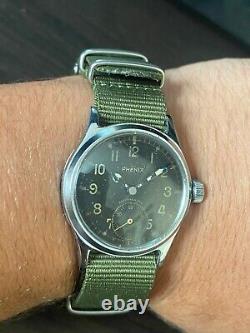 Vintage RARE Men PHENIX 15 jewels Wrist Watch RRR MILITARY SWISS AS 1130 BLACK D