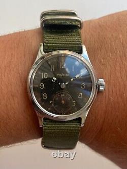 Vintage RARE Men PHENIX 15 jewels Wrist Watch RRR MILITARY SWISS AS 1130 BLACK D