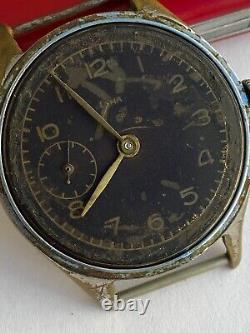 Vintage RARE Men WATCH CYMA JEWELS SWISS MADE OVERSIZE 38.5 MM FOR PARTS WW2