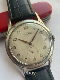 Vintage RARE Men WATCH DELBANO DELBANA 15 RUBIS SWISS MADE RRR MILITARY