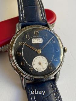 Vintage RARE Men WIRST WATCH OMIKRON 21 RUBIS SWISS CAL. AS 1130 JUMBO 37.5MM