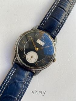 Vintage RARE Men WIRST WATCH OMIKRON 21 RUBIS SWISS CAL. AS 1130 JUMBO 37.5MM