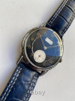 Vintage RARE Men WIRST WATCH OMIKRON 21 RUBIS SWISS CAL. AS 1130 JUMBO 37.5MM