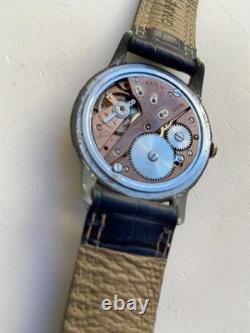 Vintage RARE Men WIRST WATCH OMIKRON 21 RUBIS SWISS CAL. AS 1130 JUMBO 37.5MM