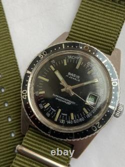 Vintage RARE Men Wrist Watch BASIS 17 JEWELS T. SWISS MADE BAZEL CAL. EB 8800