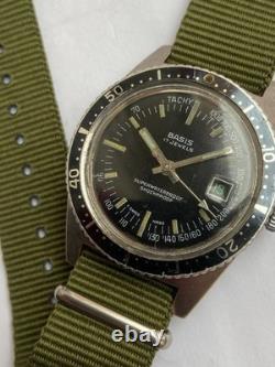 Vintage RARE Men Wrist Watch BASIS 17 JEWELS T. SWISS MADE BAZEL CAL. EB 8800