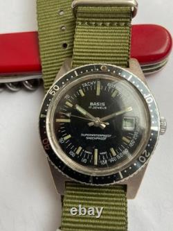 Vintage RARE Men Wrist Watch BASIS 17 JEWELS T. SWISS MADE BAZEL CAL. EB 8800