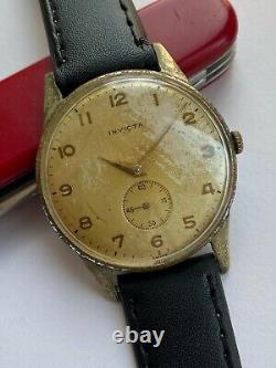 Vintage RARE Men Wrist Watch INVICTA LTD SWISS MILITARY 15 JEWELS RRR SALE WW2