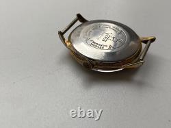 Vintage RARE Men Wrist Watch VENUS 19 RUBIS SWISS GOLD PL G POINTER DATE FHF 70
