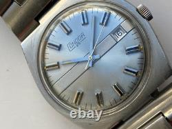 Vintage RARE Men wrist WATCH CONDOR 25 J AUTOMATIC SWISS DATE ALL STEEL ETA 2783