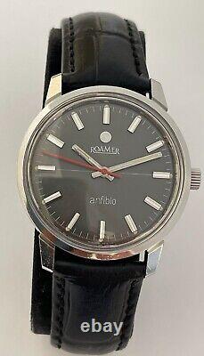 Vintage ROAMER Anfibio Watch Swiss Stainless Steel Roamer Anfibio Serviced