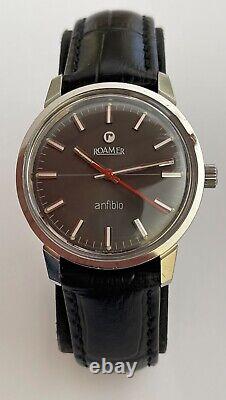 Vintage ROAMER Anfibio Watch Swiss Stainless Steel Roamer Anfibio Serviced