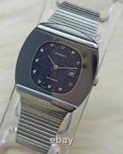 Vintage Rado Automatic Gents Dark Sky & Stars Watch, 34mm, Swiss, RARE 1970's