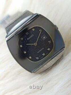 Vintage Rado Automatic Gents Dark Sky & Stars Watch, 34mm, Swiss, RARE 1970's