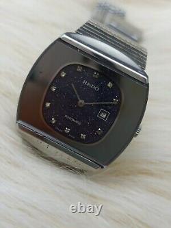 Vintage Rado Automatic Gents Dark Sky & Stars Watch, 34mm, Swiss, RARE 1970's