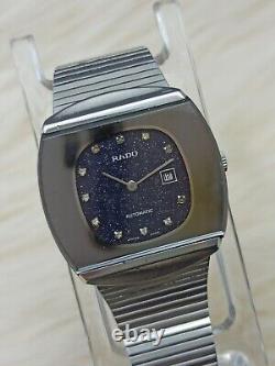 Vintage Rado Automatic Gents Dark Sky & Stars Watch, 34mm, Swiss, RARE 1970's