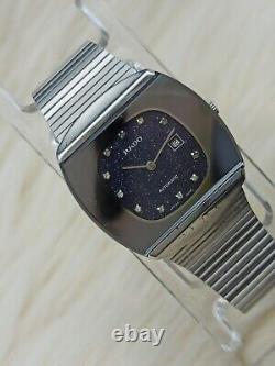 Vintage Rado Automatic Gents Dark Sky & Stars Watch, 34mm, Swiss, RARE 1970's