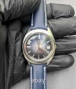 Vintage Rado Space Wing Automatic Watch Blue Gradient Dial Rare 1970s Swiss