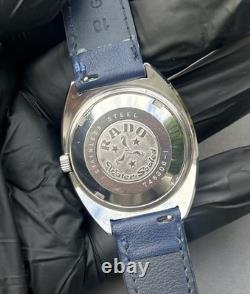 Vintage Rado Space Wing Automatic Watch Blue Gradient Dial Rare 1970s Swiss