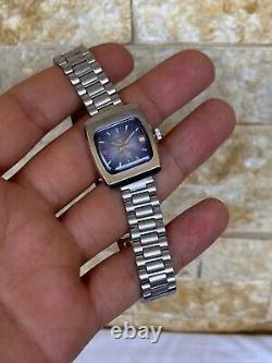 Vintage Rado Starlet Watch Ladies Blue 1970's Automatic Swiss Made 25mm So Rare