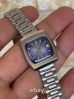 Vintage Rado Starlet Watch Ladies Blue 1970's Automatic Swiss Made 25mm So Rare