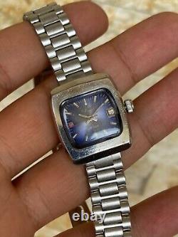 Vintage Rado Starlet Watch Ladies Blue 1970's Automatic Swiss Made 25mm So Rare