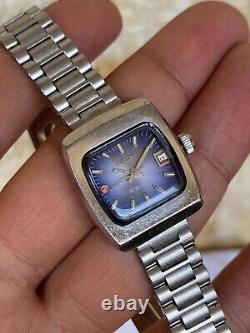 Vintage Rado Starlet Watch Ladies Blue 1970's Automatic Swiss Made 25mm So Rare