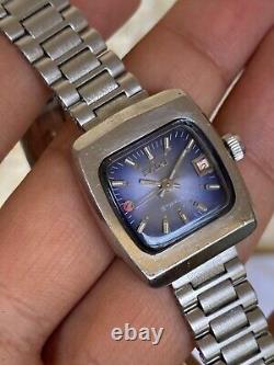 Vintage Rado Starlet Watch Ladies Blue 1970's Automatic Swiss Made 25mm So Rare