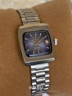 Vintage Rado Starlet Watch Ladies Blue 1970's Automatic Swiss Made 25mm So Rare