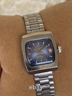 Vintage Rado Starlet Watch Ladies Blue 1970's Automatic Swiss Made 25mm So Rare