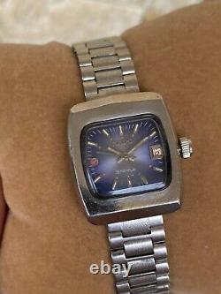 Vintage Rado Starlet Watch Ladies Blue 1970's Automatic Swiss Made 25mm So Rare