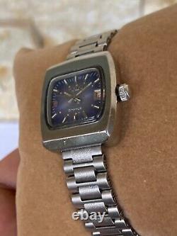 Vintage Rado Starlet Watch Ladies Blue 1970's Automatic Swiss Made 25mm So Rare