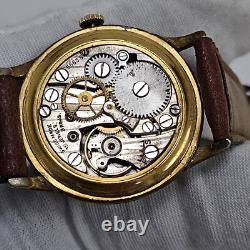 Vintage Rare 15 Jewel Swiss Men's Wrist Watch Mechanical Wind Up Works