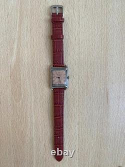 Vintage Rare 1940s Men's Cortebert Cal. 665 17Jewels Swiss Made 22mm Tank Watch