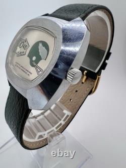 Vintage Rare 70's Lafayette Swiss Made NFL Jump Hour Watch Philadelphia Eagles