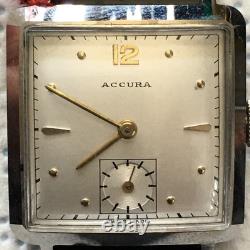 Vintage Rare ACCURA 17 Jewel Swiss Mens Wrist Watch Mechanical Wind Up Swiss