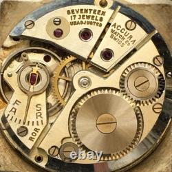 Vintage Rare ACCURA 17 Jewel Swiss Mens Wrist Watch Mechanical Wind Up Swiss