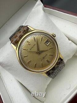 Vintage Rare AVALON Swiss Manual GENUINE 60`s Gold Bezel UNISEX 34 MM Watch