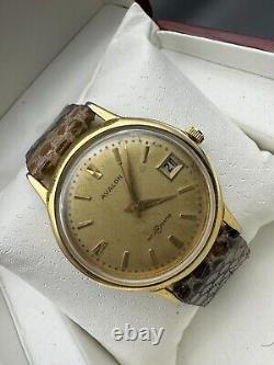 Vintage Rare AVALON Swiss Manual GENUINE 60`s Gold Bezel UNISEX 34 MM Watch