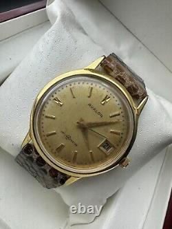 Vintage Rare AVALON Swiss Manual GENUINE 60`s Gold Bezel UNISEX 34 MM Watch